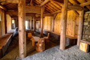 Replica Viking longhouse near Haroldswick.