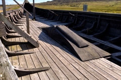 Replica Viking longboat near Haroldswick.