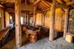 Replica Viking longhouse near Haroldswick.
