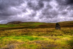 Standing stone Lund, Unst, Shetlands.