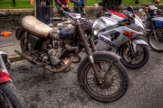 Panther motorcycle. The uniques feagture of this marque was the slopinmg cylinder which formed part of the frame.