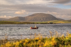 Fishing boat in Hoy Sound. Fishing boat in Hoy Sound.