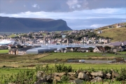 Stromness with Hoy in the background.